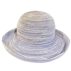 Wallaroo Sydney Blue Beige Striped Hat Sun Protective Womens travel summer‎